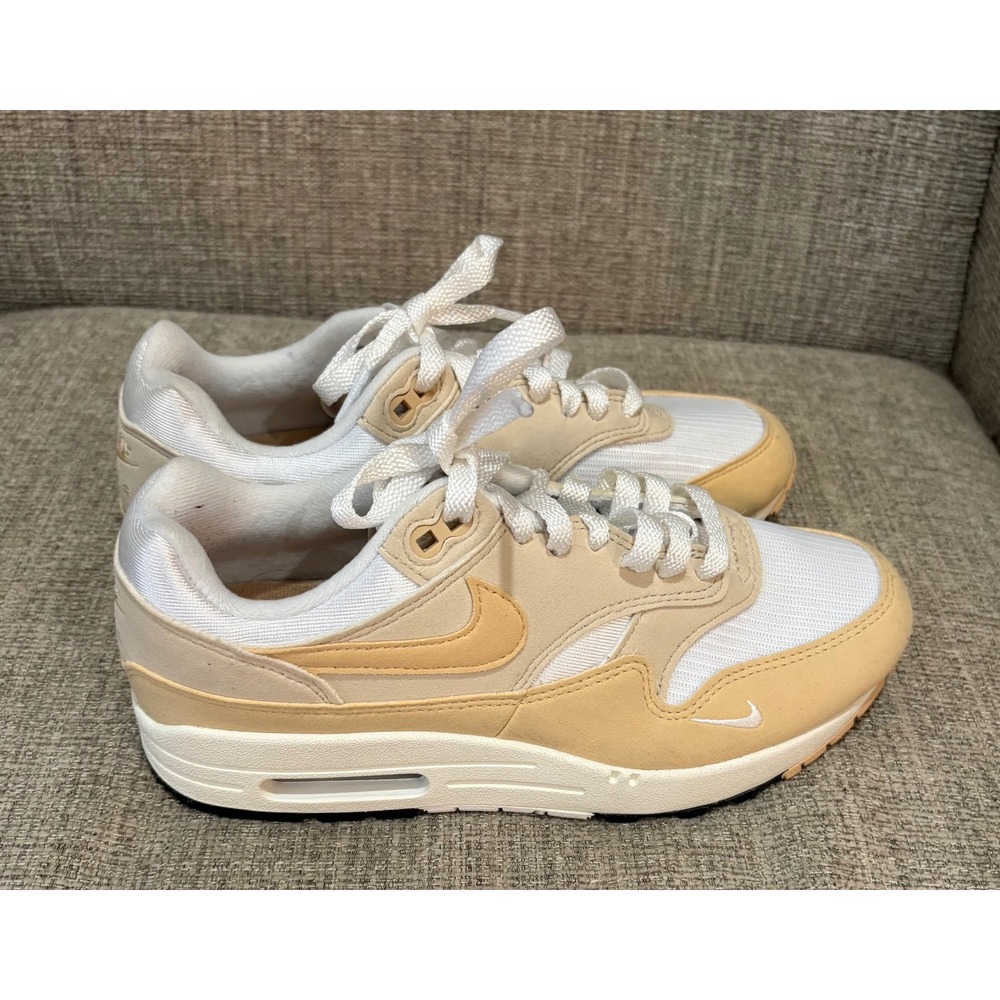 Nike Air Max 1 Sanddrift Sail Tan White Sneakers HF1194-100 Womens 7 - Picture 3 of 8